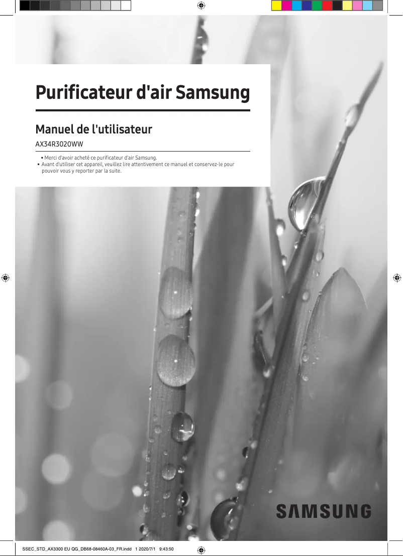 First page image of the manual for Air Purifier AX34R STD