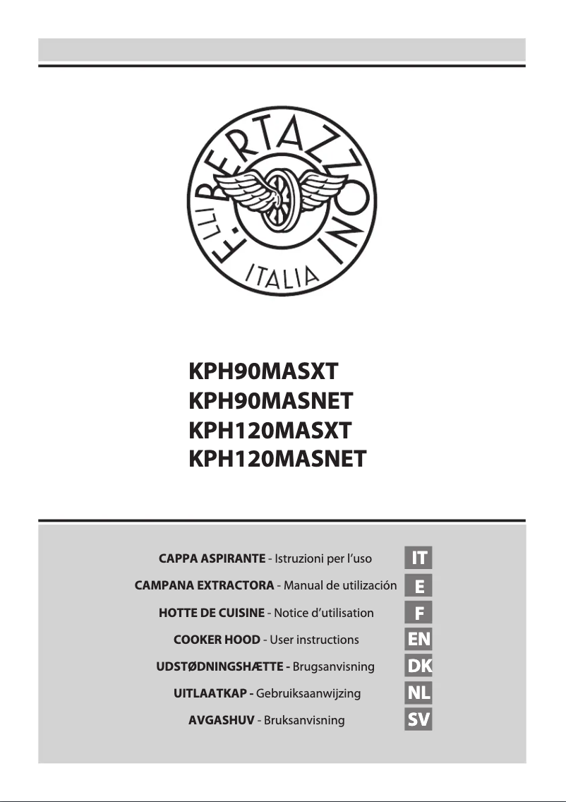 Page 1 of the manual User Manual Bertazzoni KPH90MASNET