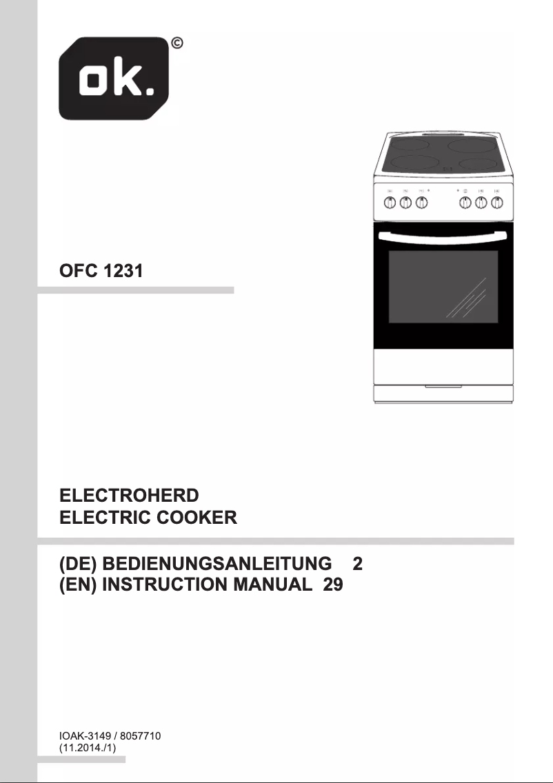 Page 1 of the manual User Manual OK OFC 1231