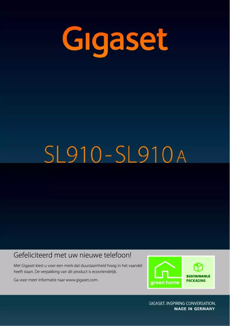 Page 1 of the manual User Manual Gigaset SL910A