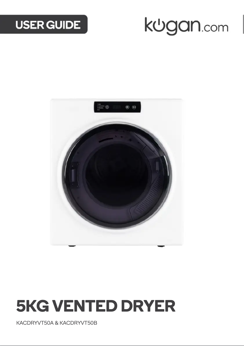 Page 1 of the manual User Manual Kogan KACDRYVT50A