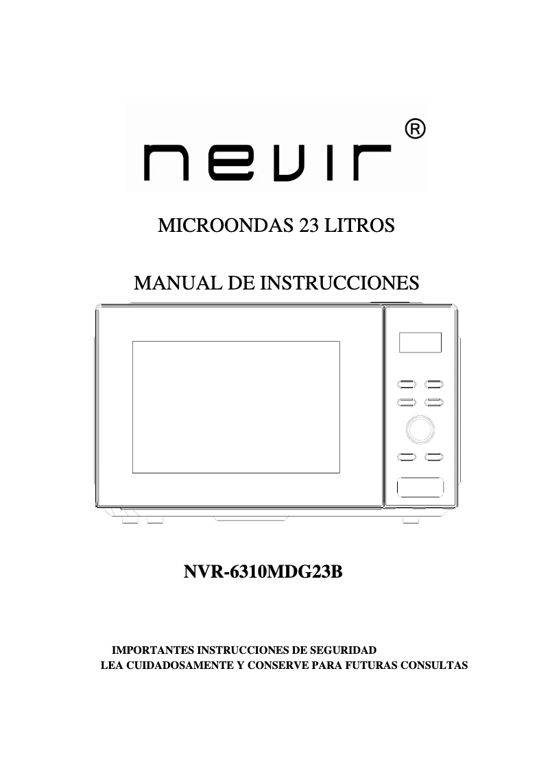 Page 1 of the manual User Manual Nevir NVR-6310MDG23B