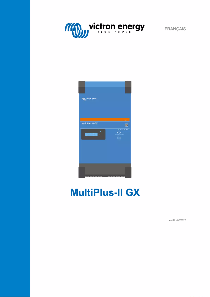 Page 1 of the manual User Manual Victron Energy MultiPlus-II GX