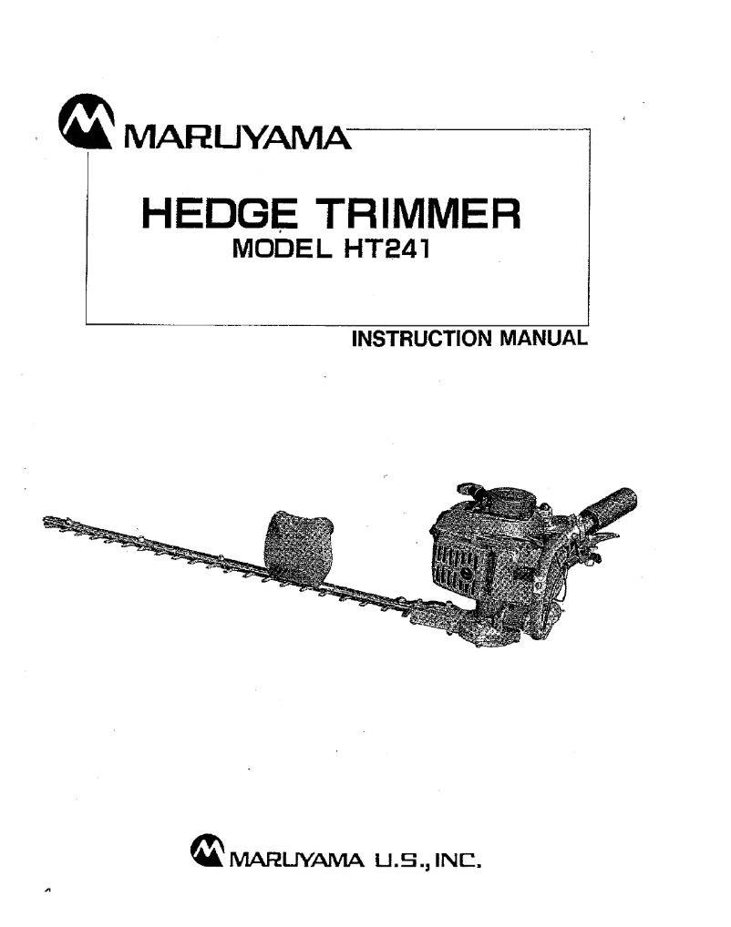 Page 1 of the manual User Manual Maruyama HT241