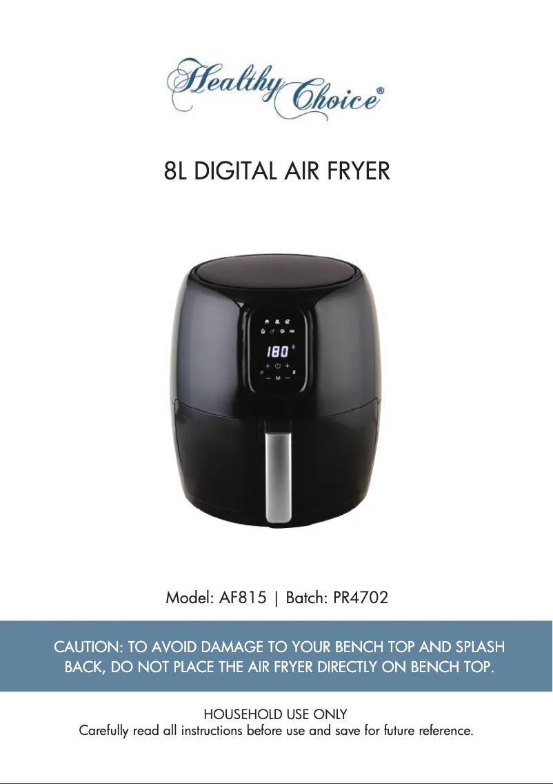 First page image of the manual for AF815