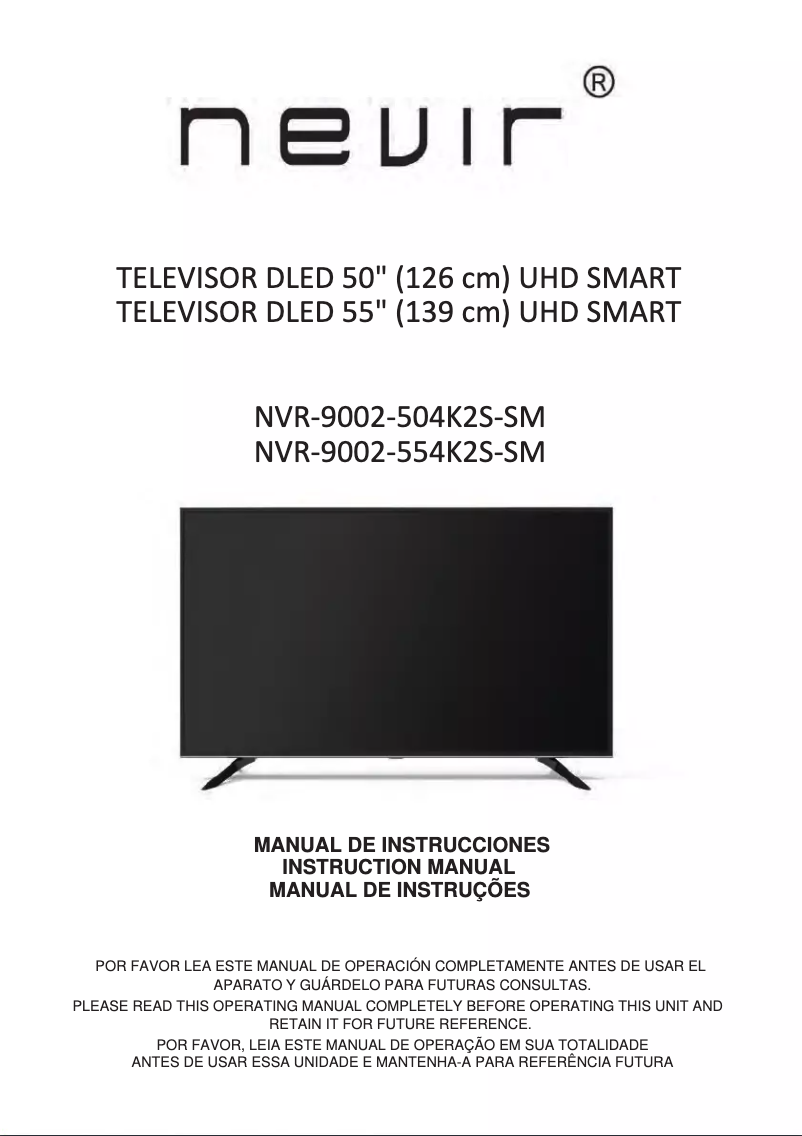 Page 1 of the manual User Manual Nevir NVR-9002-554K2S-SM