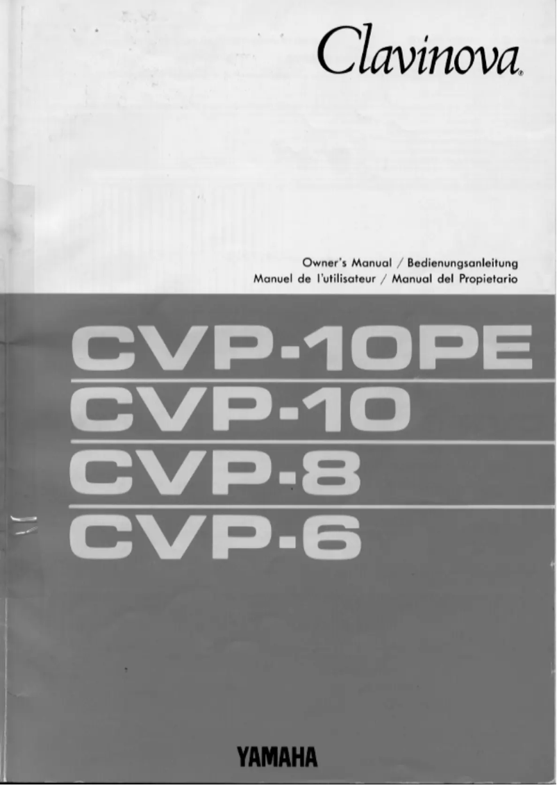 First page image of the manual for Clavinova CVP-10PE