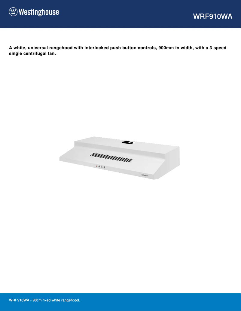 First page image of the manual for WRF910WA