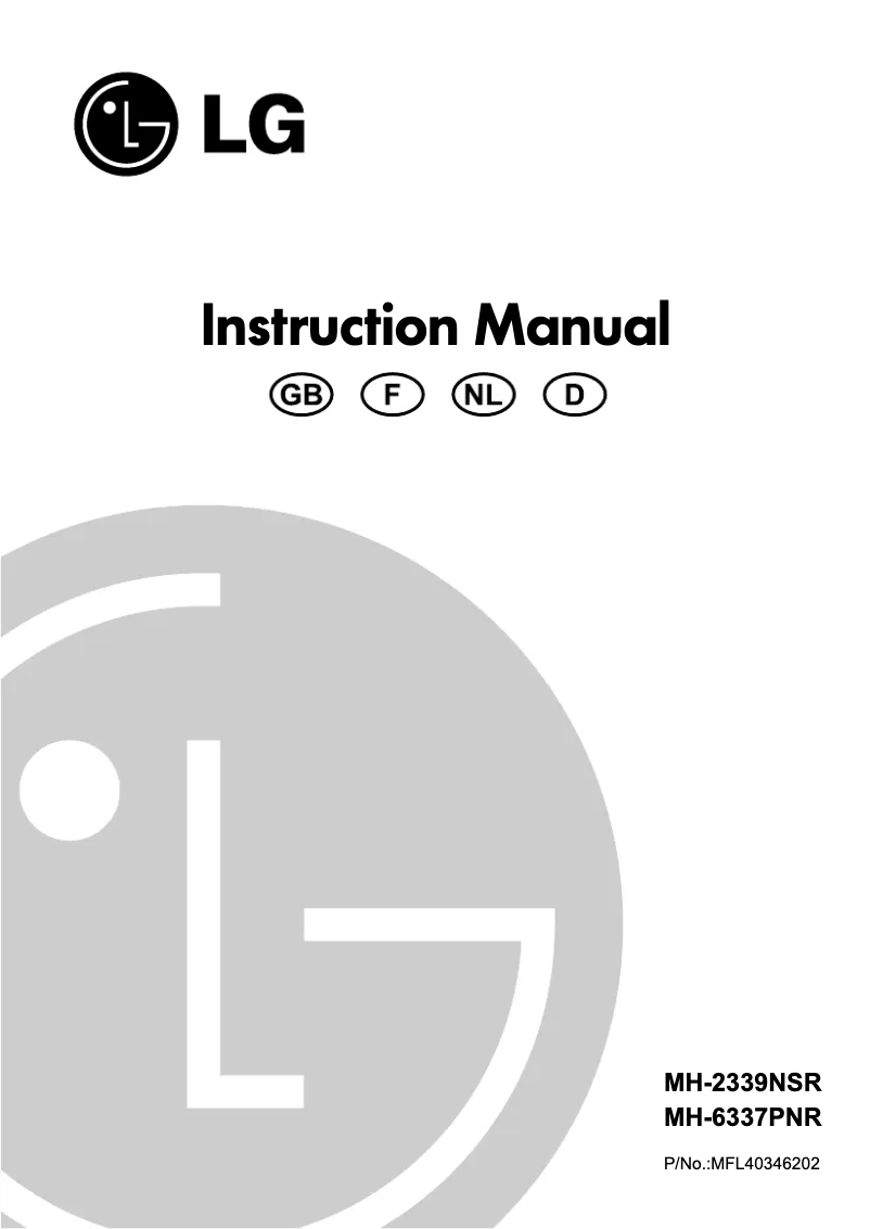 Page 1 of the manual User Manual LG MH6337PNR