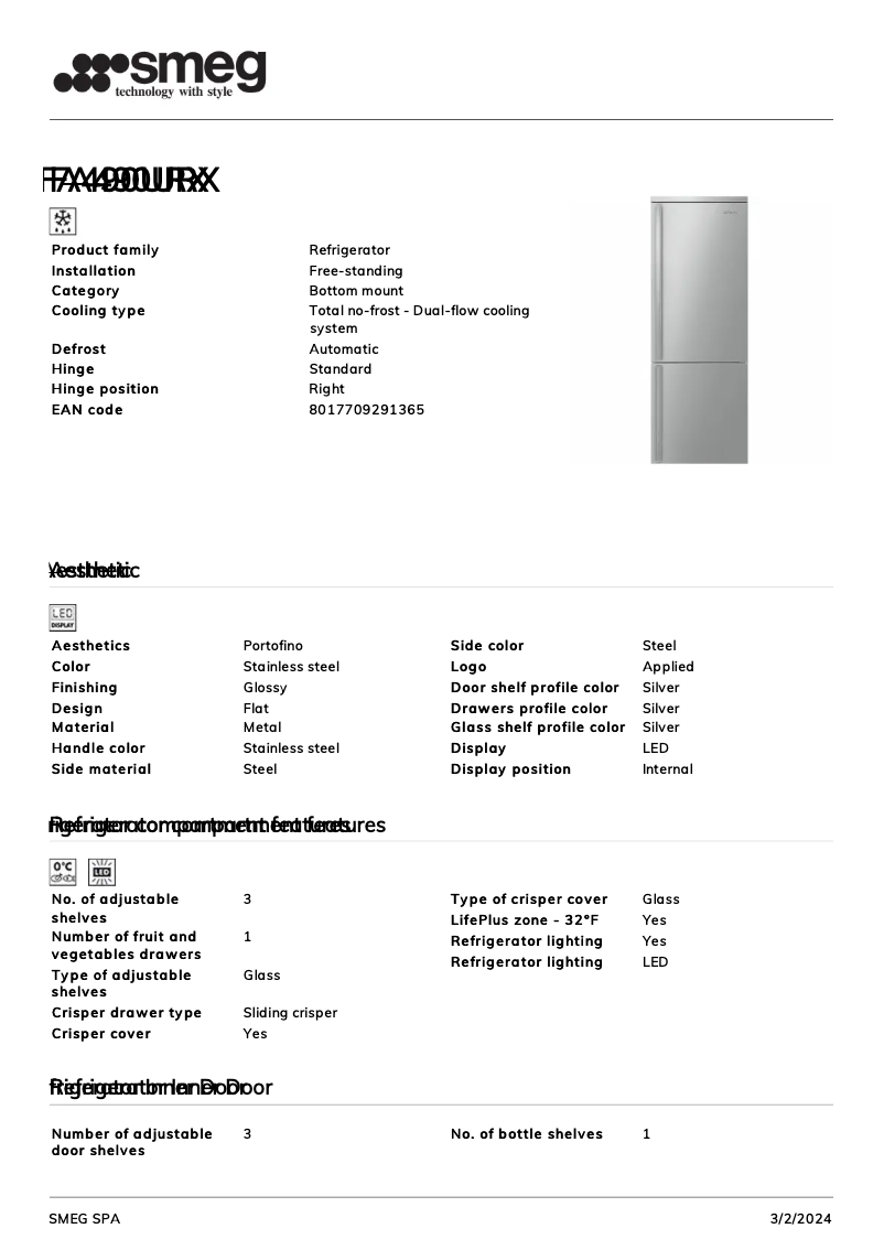 First page image of the manual for FA490URX