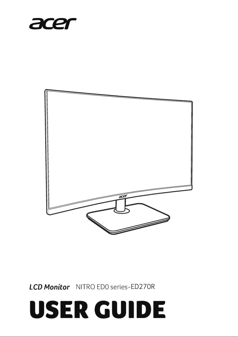 First page image of the manual for ED270R