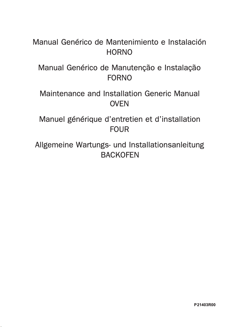Page 1 of the manual User Manual Glem Gas GFM410IX