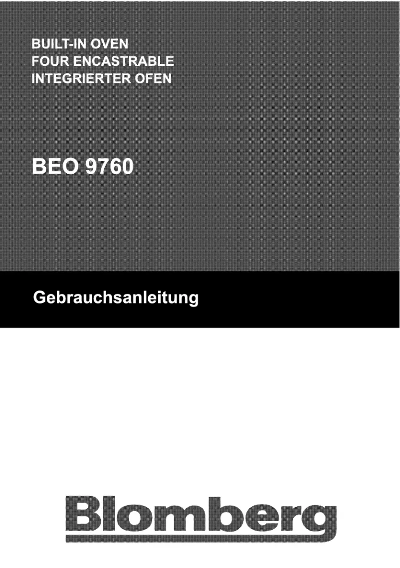 First page image of the manual for BEO 9760