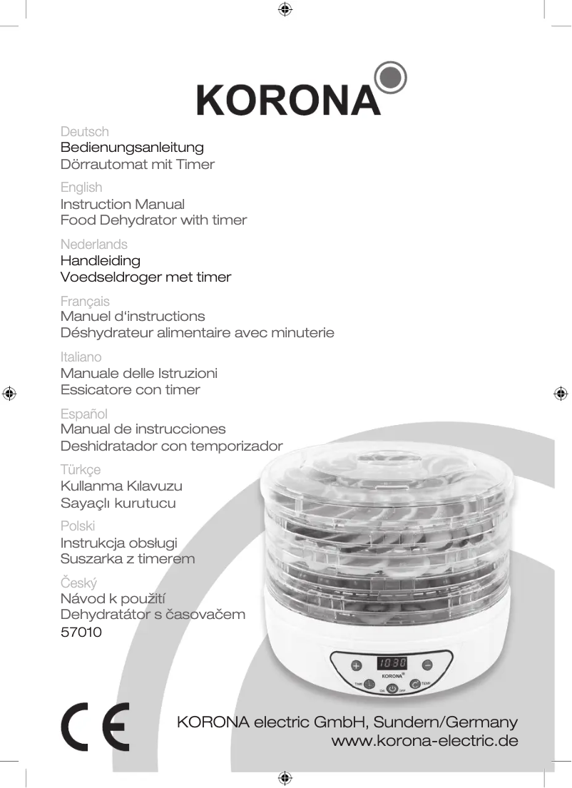 Page 1 of the manual User Manual Korona 57010