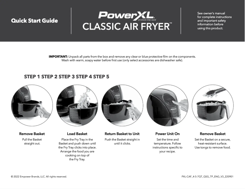 First page image of the manual for Classic Air Fryer HF-8959DT