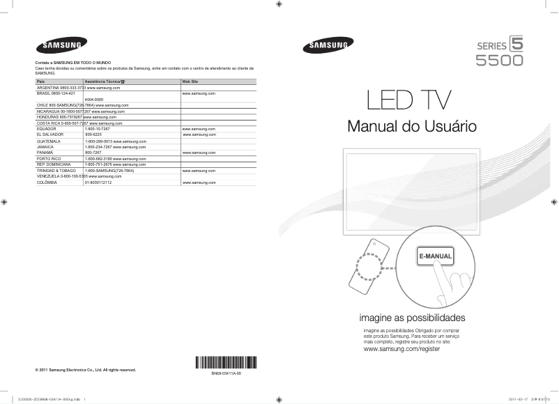 Page 1 of the manual User Manual Samsung UN46D5500RG