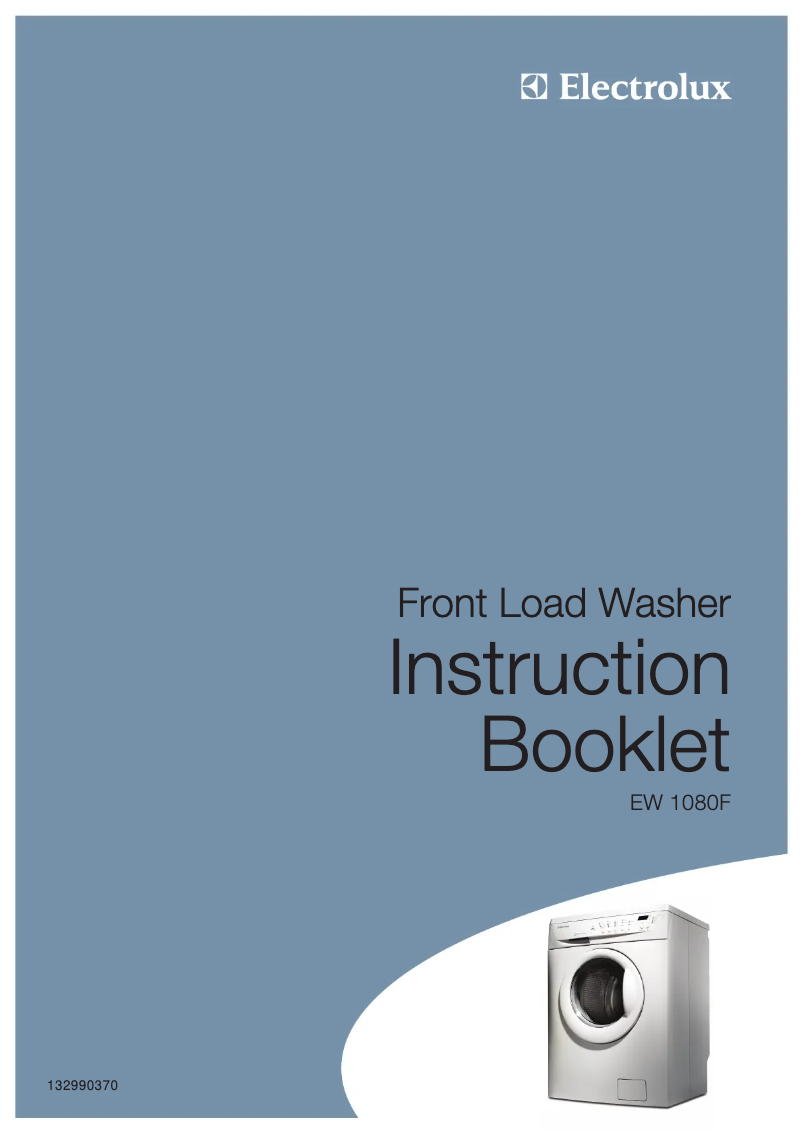 Page 1 of the manual User Manual Electrolux EWF1080