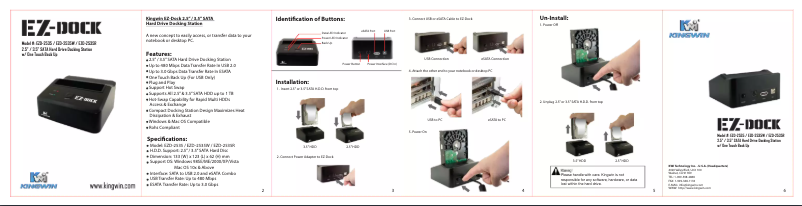 Page 1 of the manual User Manual Kingwin EZD-2535