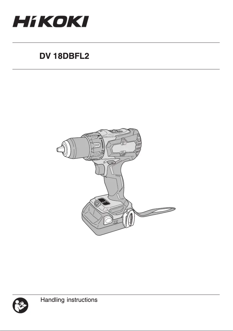 Page 1 of the manual User Manual HiKOKI DV18DBFL2