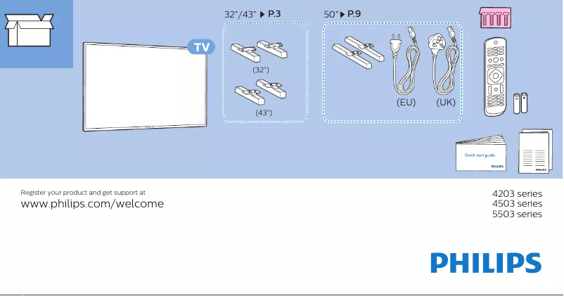 First page image of the manual for 43PFS5503