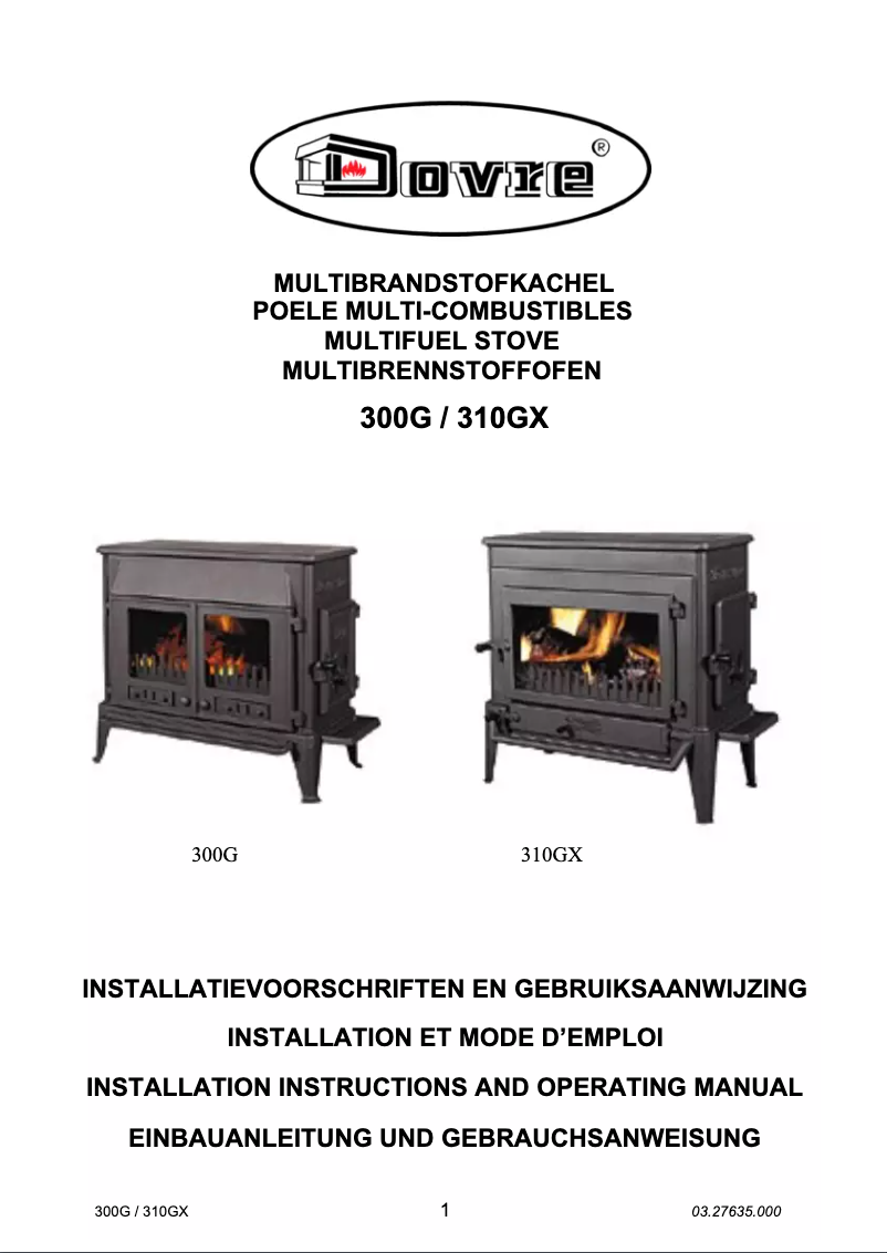 First page image of the manual for 300G