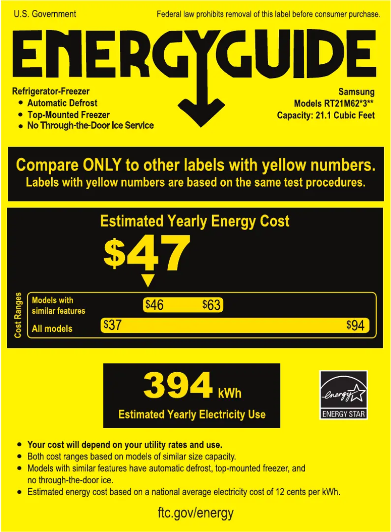 First page image of the manual for RT21M6213SR/AA