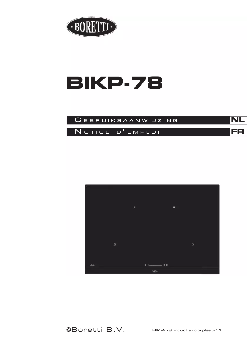 Page 1 of the manual User Manual Boretti BIKP-78