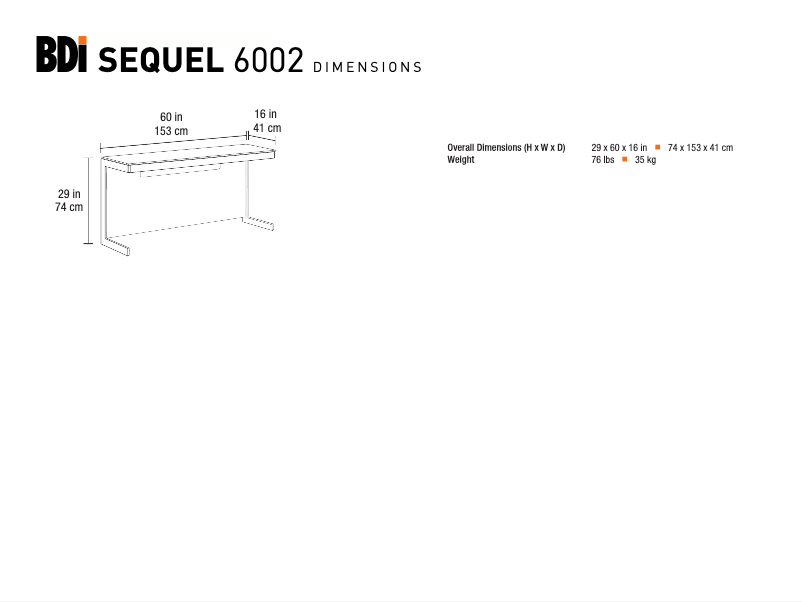 Page 1 of the manual Technical Sheet BDI Sequel 6002