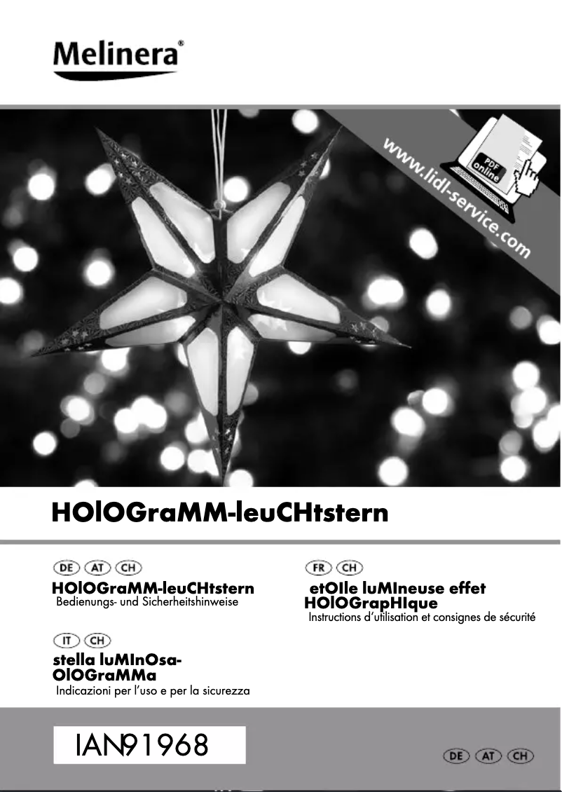 Page 1 of the manual User Manual Melinera Z31617A