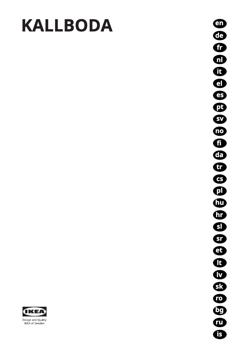 First page image of the manual for KALLBODA 705.480.63