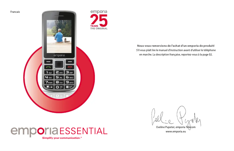 Page 1 of the manual User Manual Emporia Essential