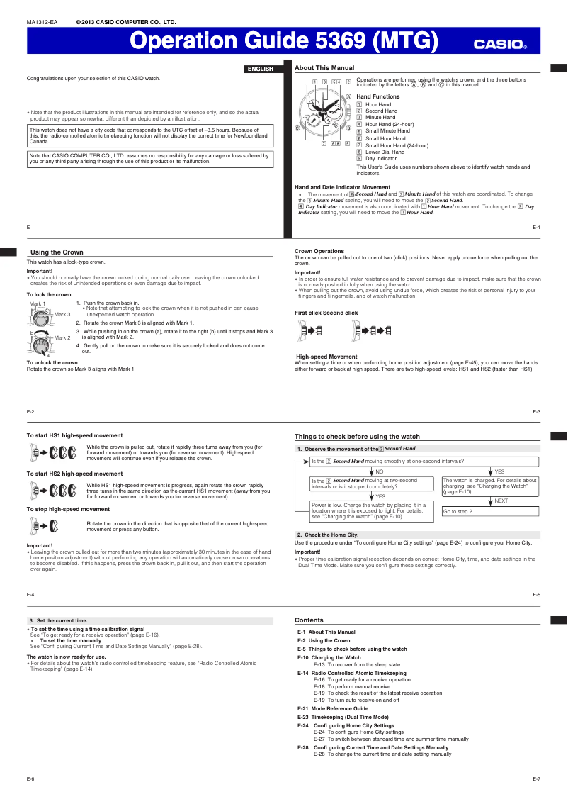 First page image of the manual for 5369