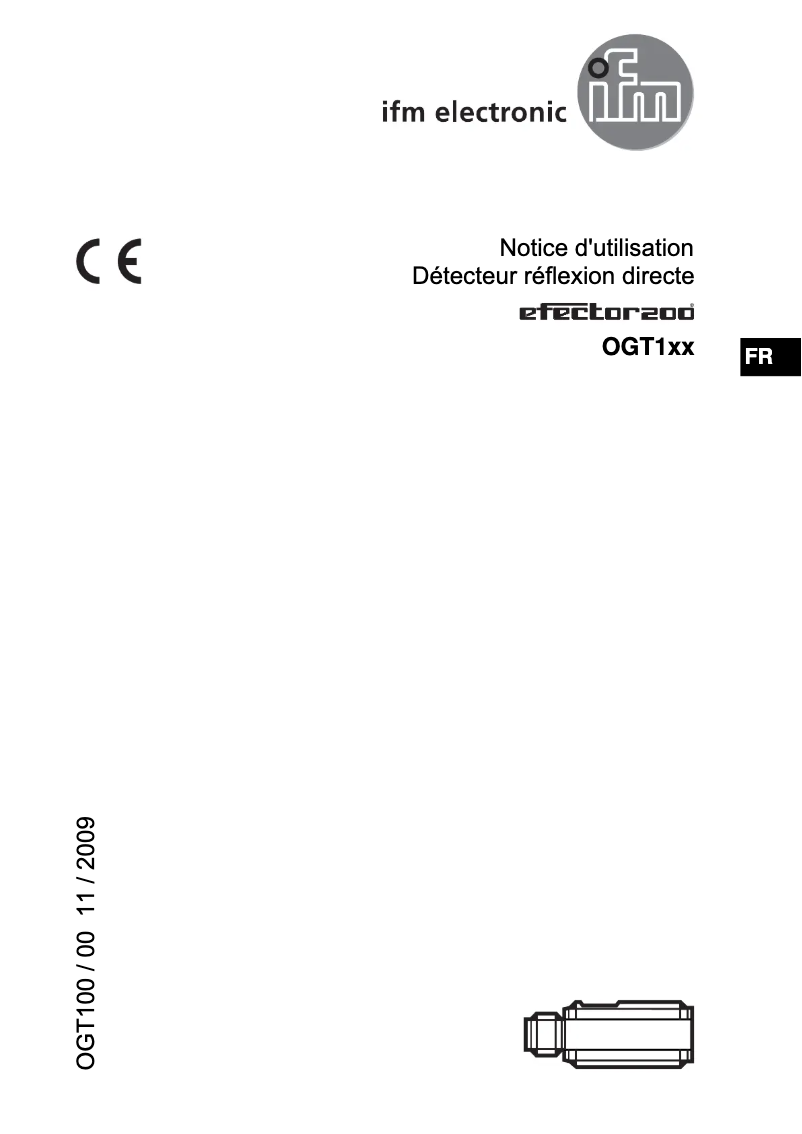 Page 1 of the manual User Manual IFM OGT100