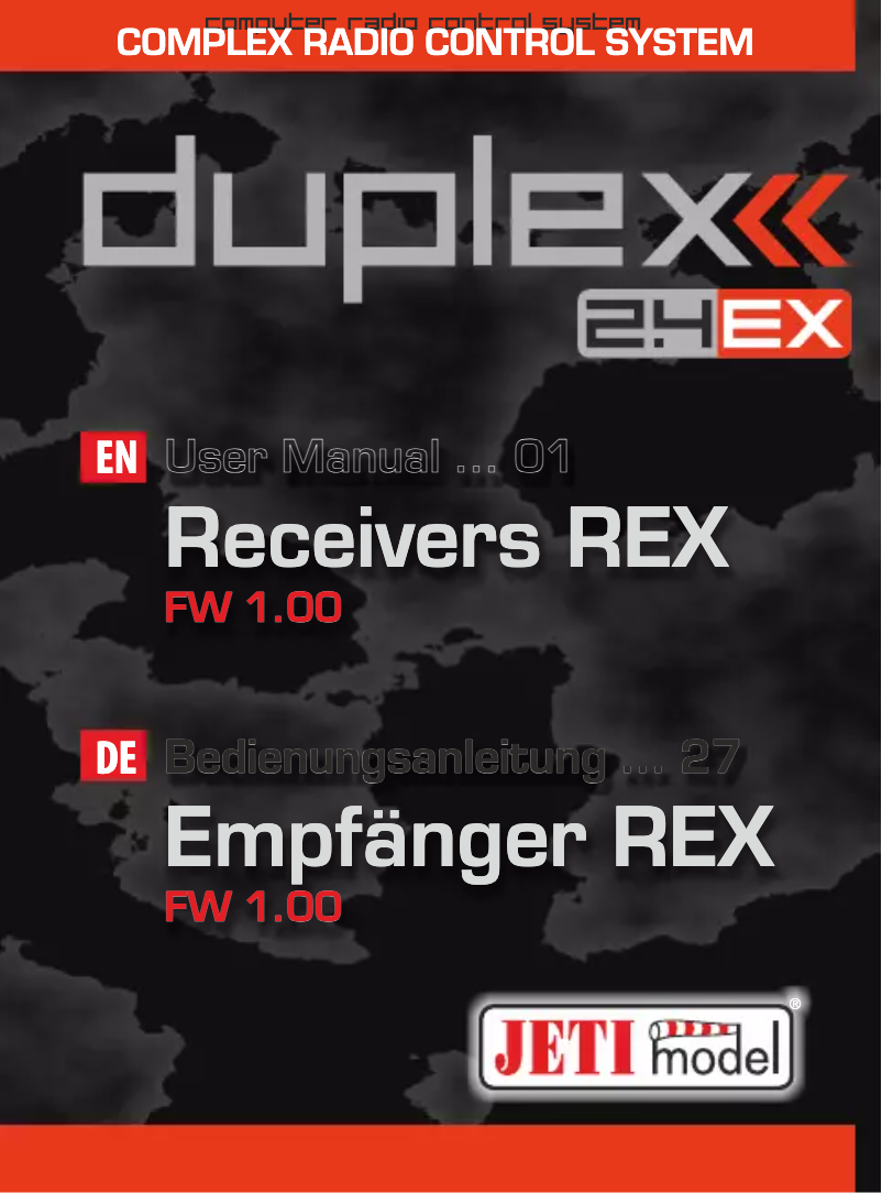 Page 1 of the manual User Manual JETI JDEX-RR7-A40