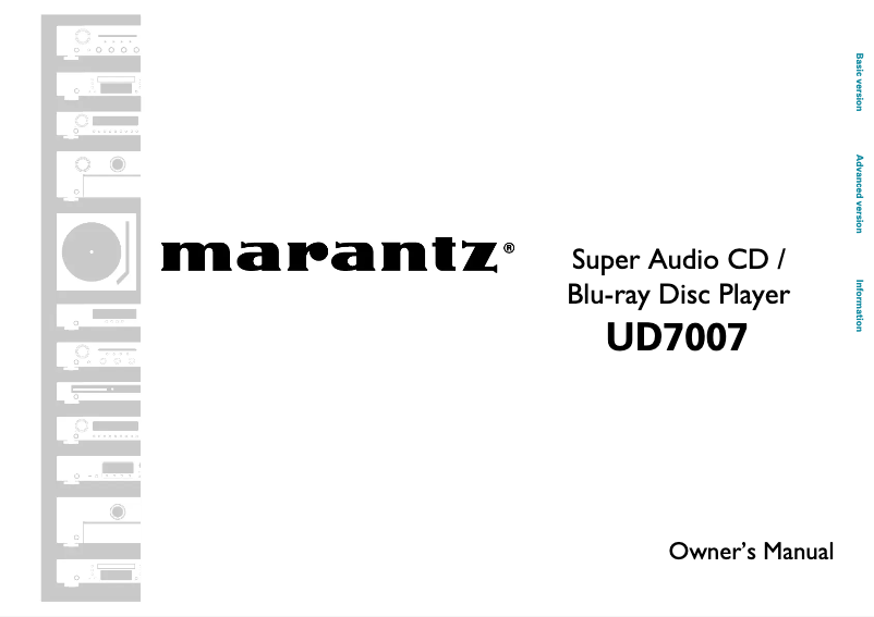First page image of the manual for UD7007