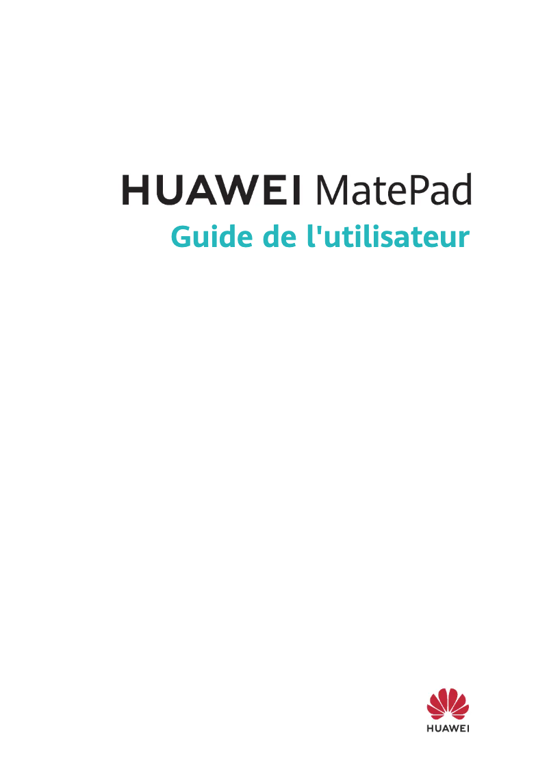 Page 1 de la notice Manuel utilisateur Huawei MatePad