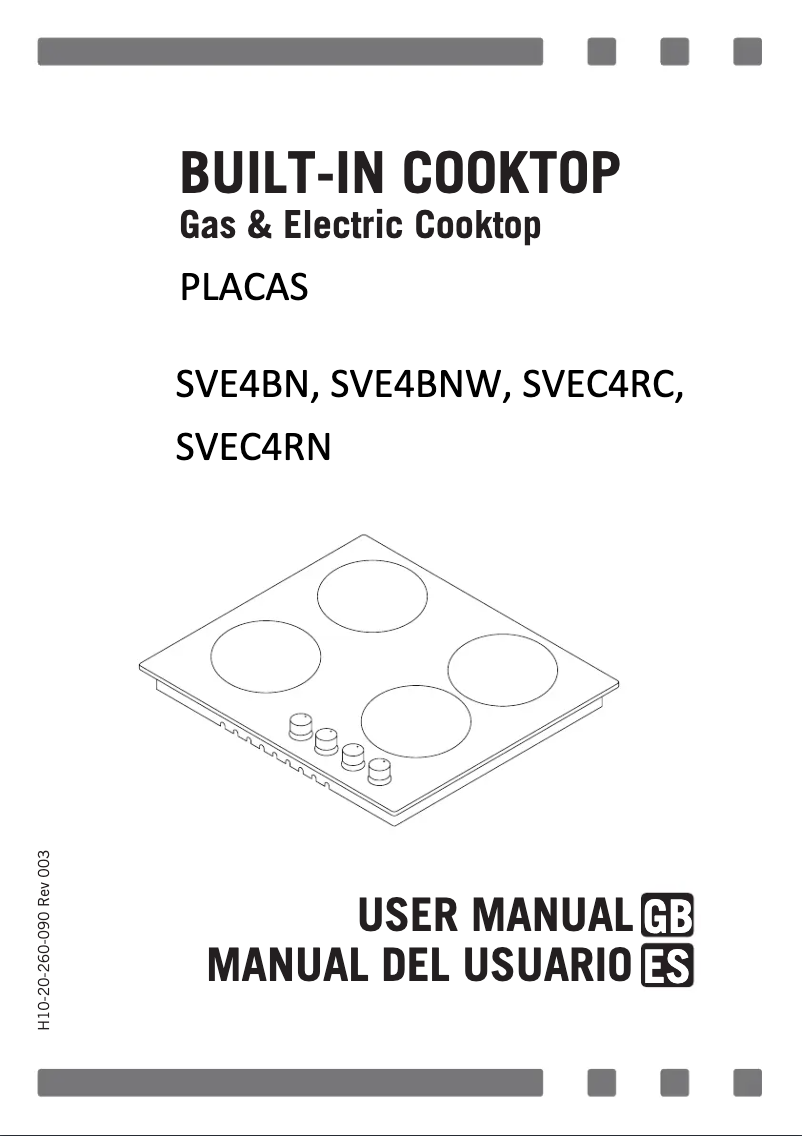 First page image of the manual for SVE4BN1