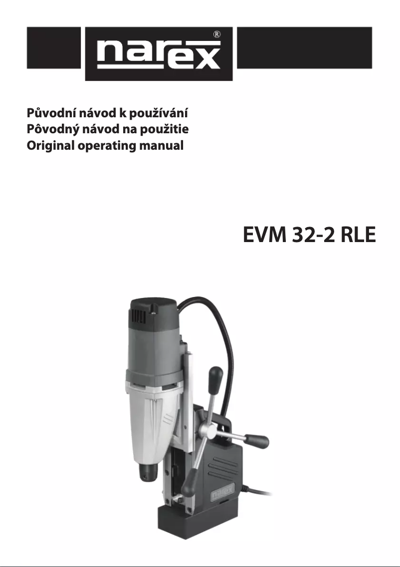 Page 1 of the manual User Manual Narex EVM 32-2 RLE