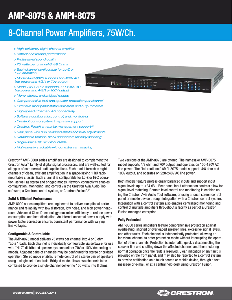 Image de la première page du manuel de l'appareil AMPI-8075