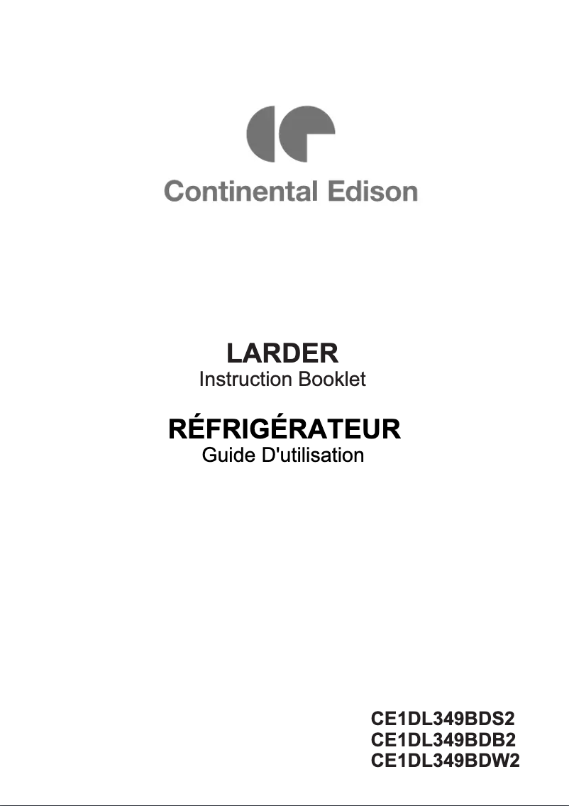 Page 1 of the manual User Manual Continental Edison CE1DL349BDS2