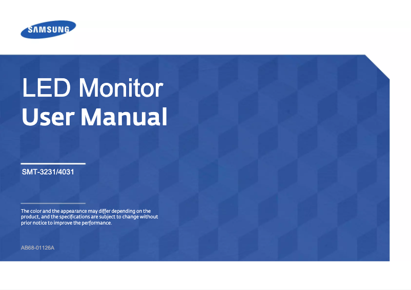 First page image of the manual for SMT-3231