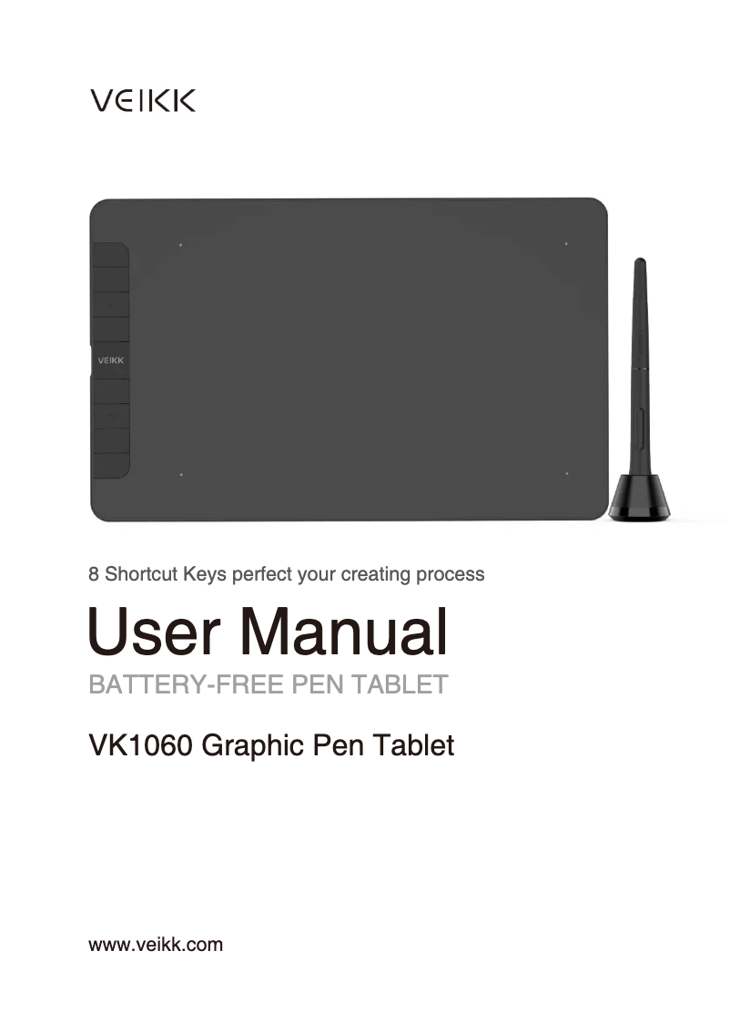 Page 1 of the manual User Manual veikk VK1060