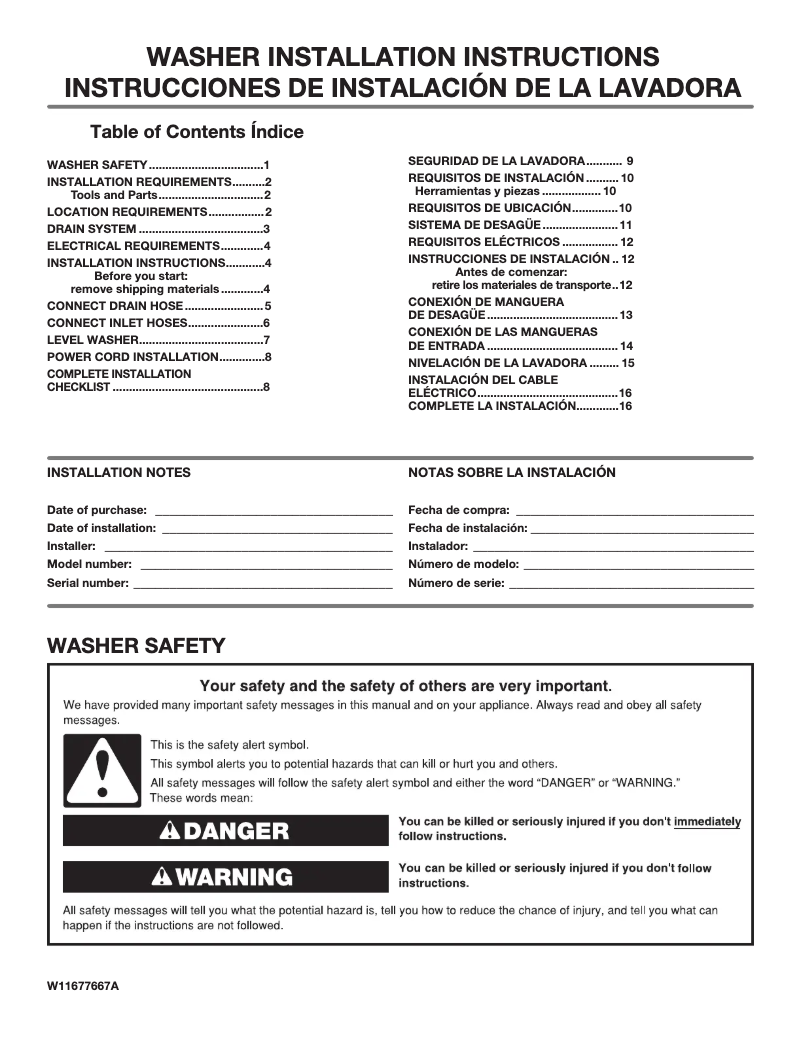Page 1 of the manual Installation Guide Maytag MED7020RF