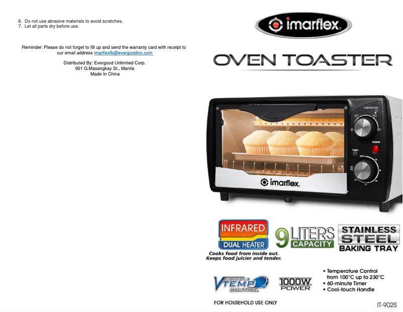 Page 1 of the manual User Manual Imarflex IT-902S