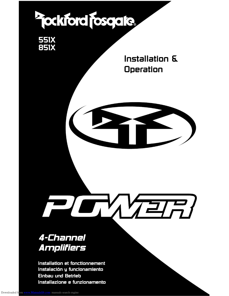 Image de la première page du manuel de l'appareil Power 551X