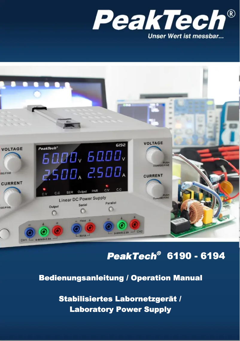 Page 1 of the manual User Manual PeakTech 6192