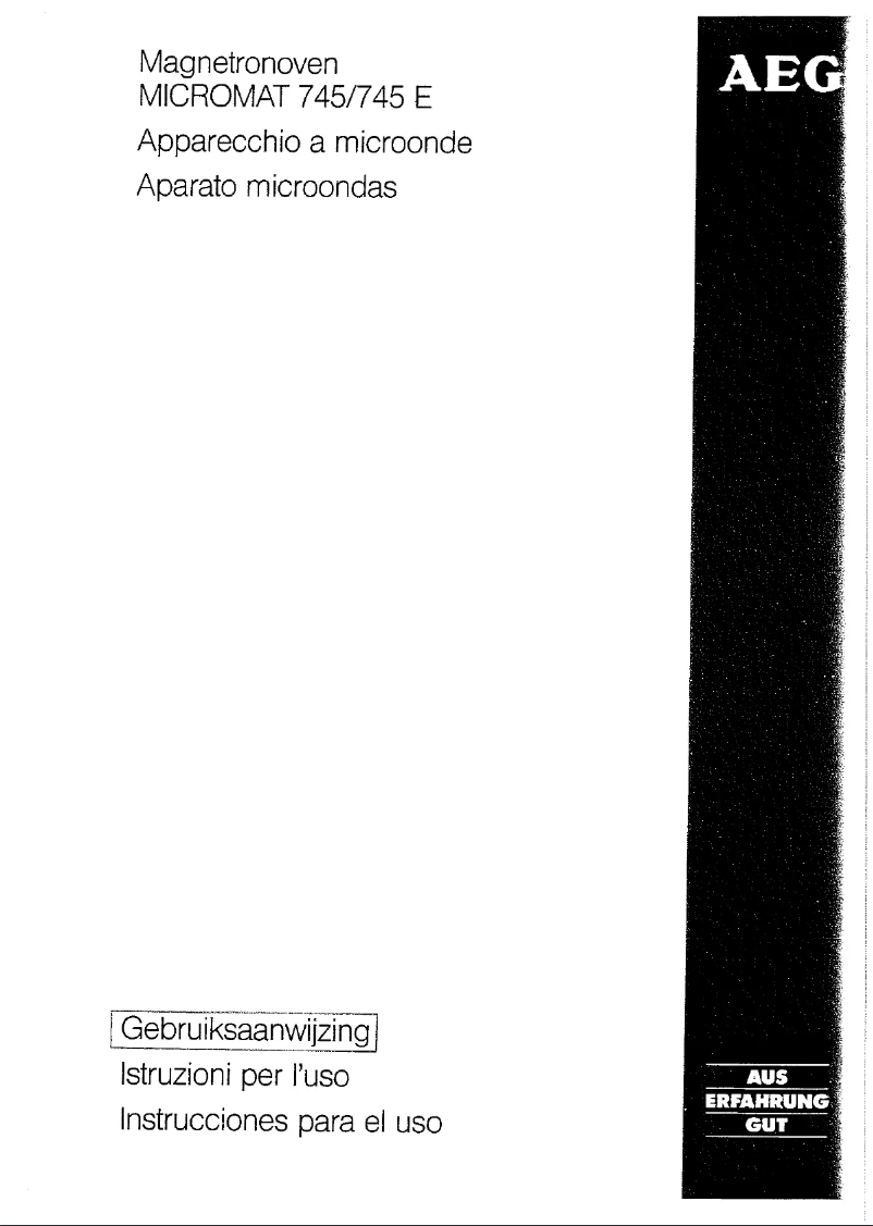 Page 1 of the manual User Manual AEG Micromat 745 E