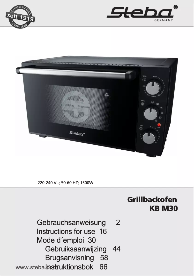 First page image of the manual for KB M30