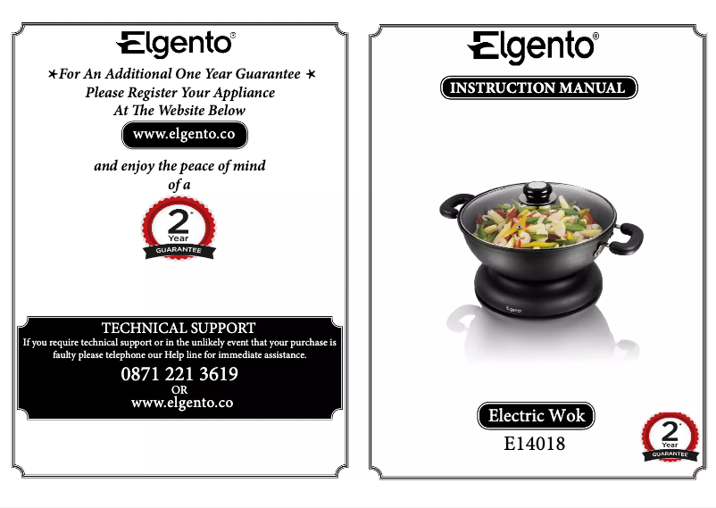 First page image of the manual for E14018