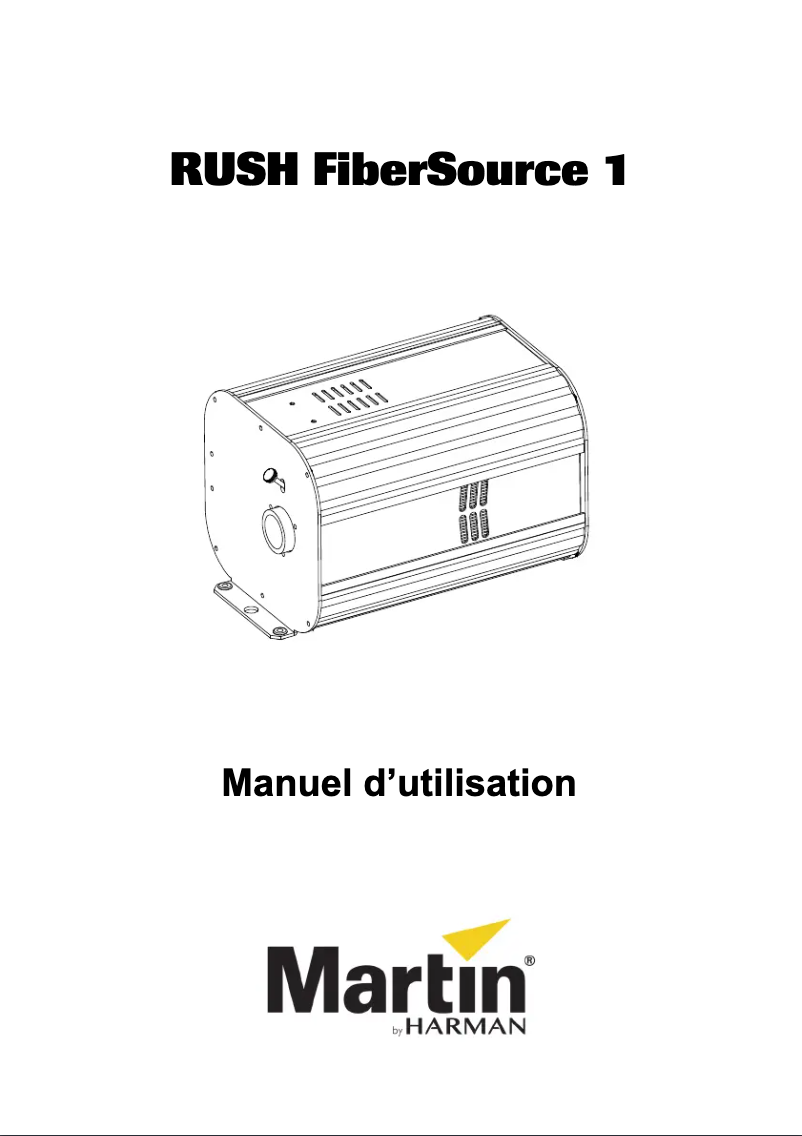First page image of the manual for RUSH FiberSource 1